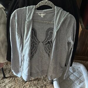 Victoria's Secret Gray Hoodie with Wing Motif